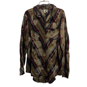 NWOT Jaded Gypsy Fade Away Button Down Top Size L/XL